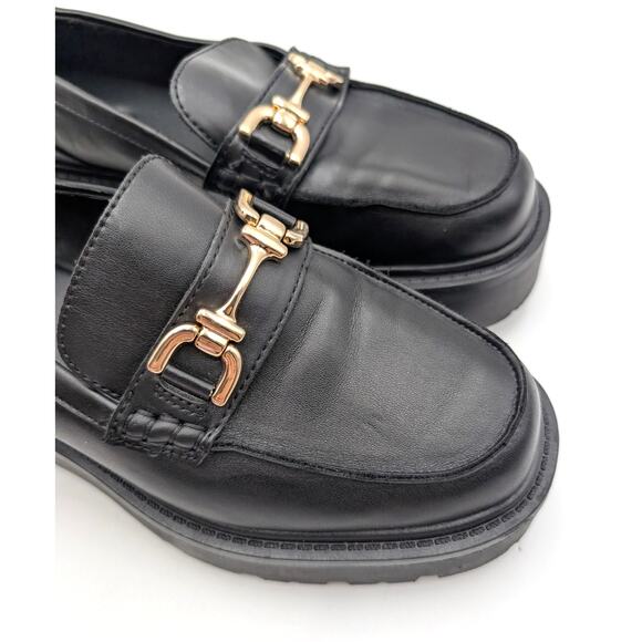 Aldo Oneameth Platform Lug Sole Loafers Women's Round Toe Black Size US8.5 EU39 - Picture 10 of 16